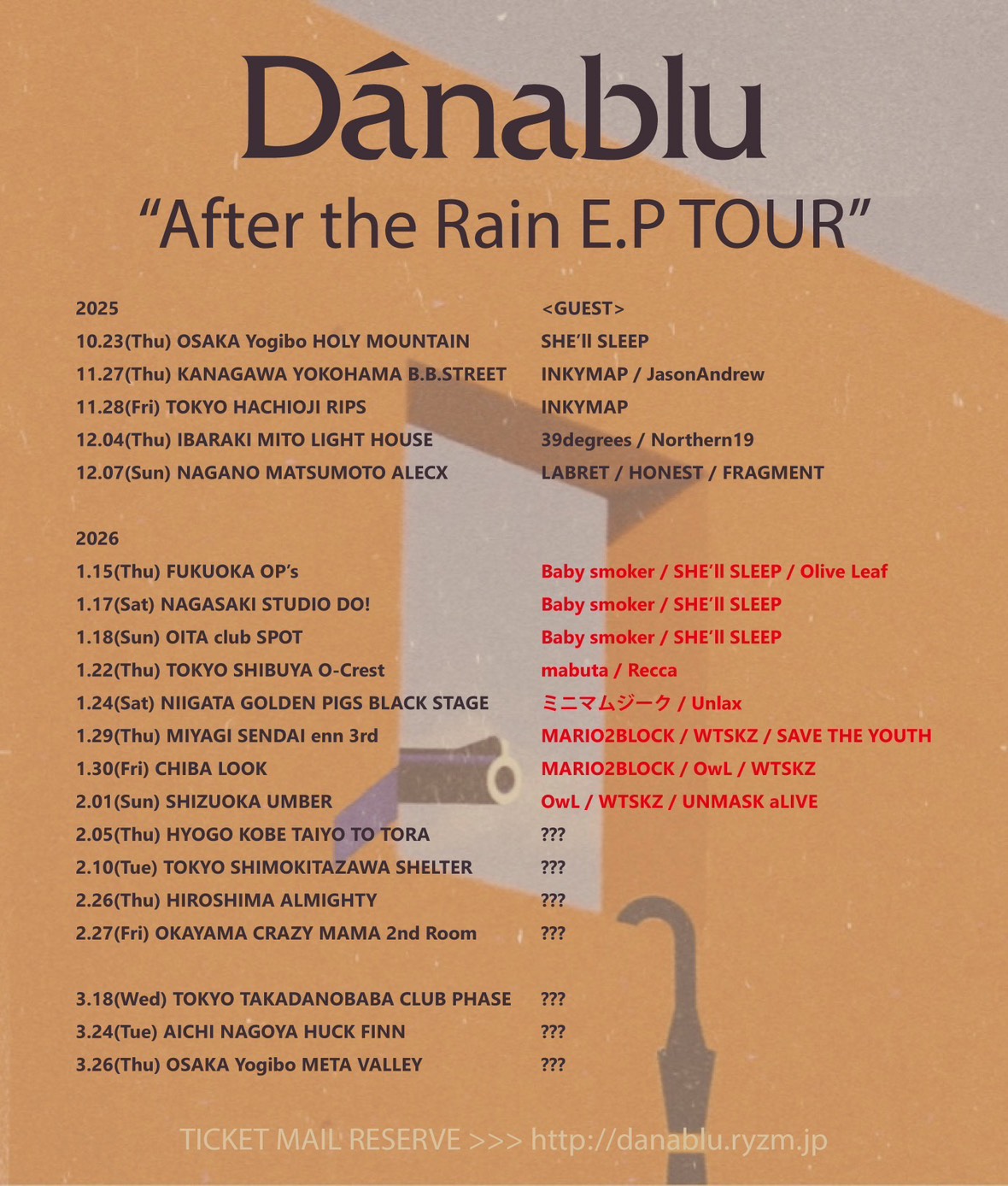 Danablu “After the Rain E.P TOUR”